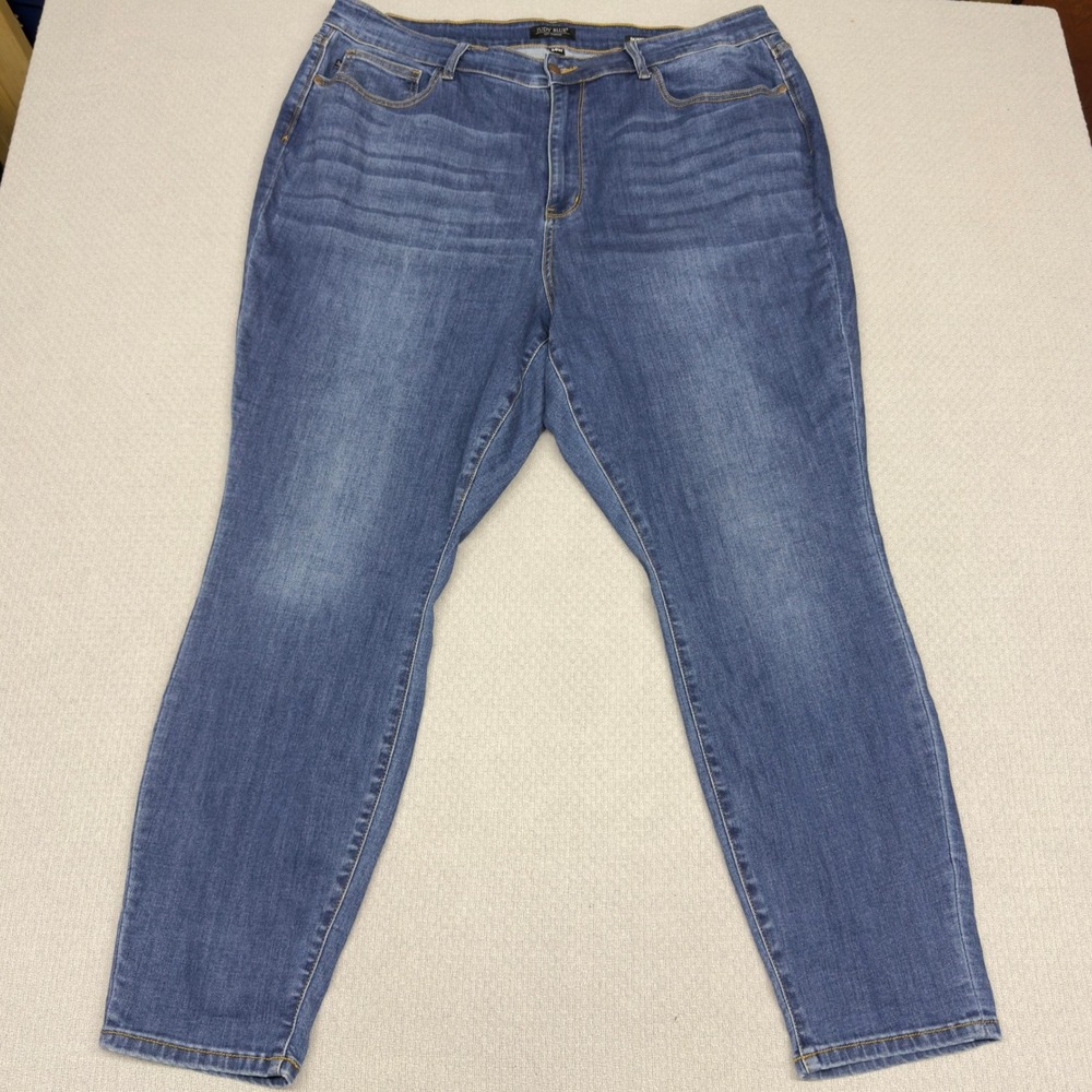 Judy Blue Skinny Fit Jeans Womens 24W Medium Wash High Rise Stretch Faded Casual